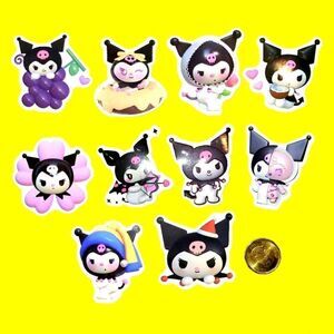 3/$20 Brand New 10x Kuromi Waterproof Stickers #9